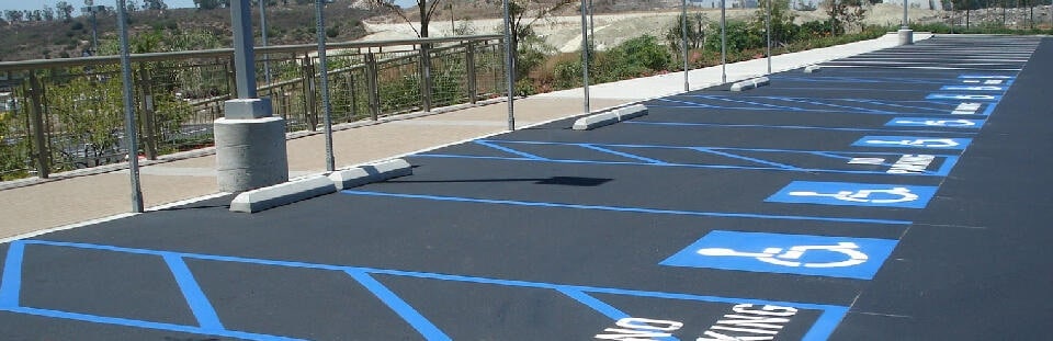 parking lot striping handicap section