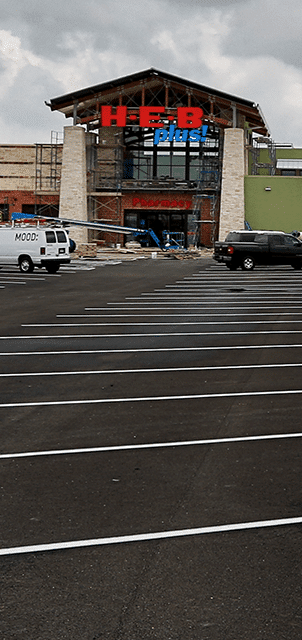 HEB parking lot paving project