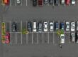 aerial view of a parking lot in austin in need of repair